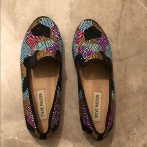 Steve Madden Caviarr rhinestone flats.